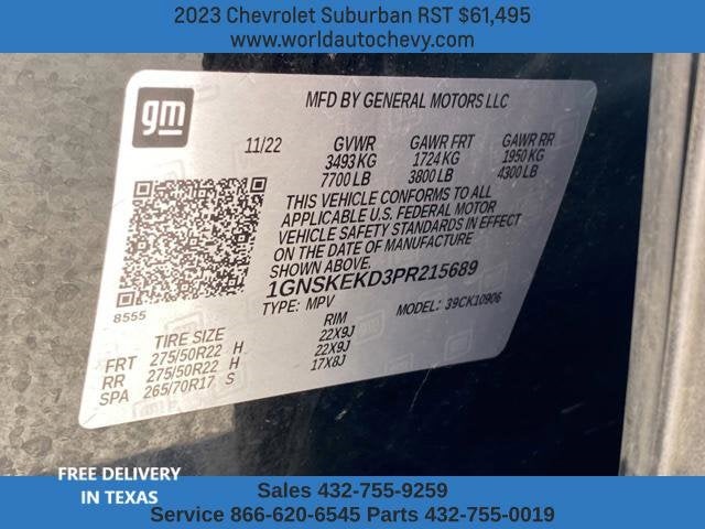 2023 Chevrolet Suburban RST